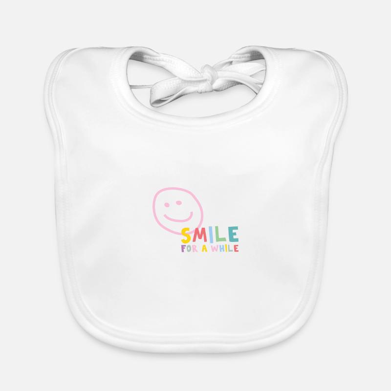 Smile for a while – good mood Organic Baby Bibs