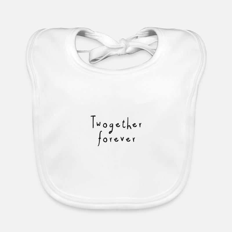together forever - Baby Bio-Lätzchen - Weiß