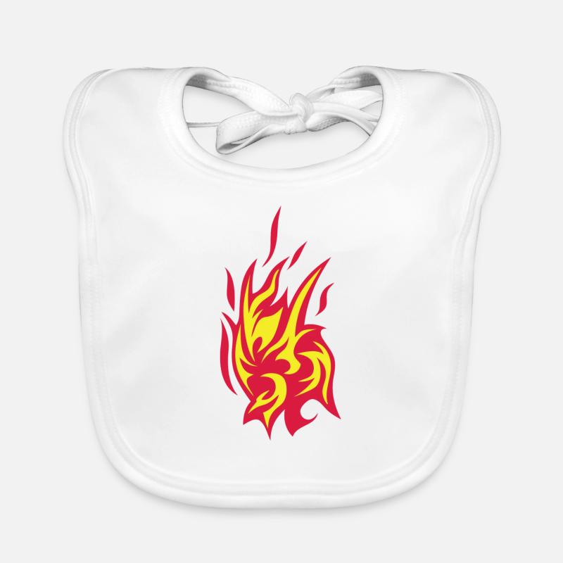 flamme feu flame Bavoir bio Bébé