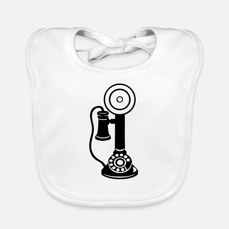 altes Telefon 2 Baby Bio-Lätzchen