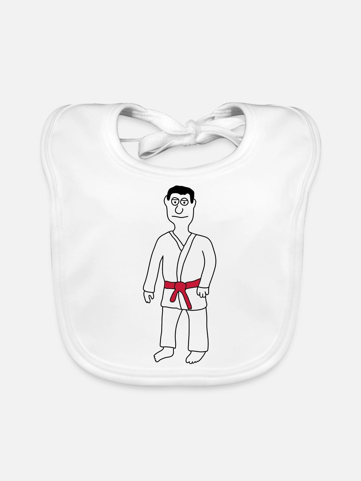 Judo - Bavoir bio Bébé - blanc - Devant