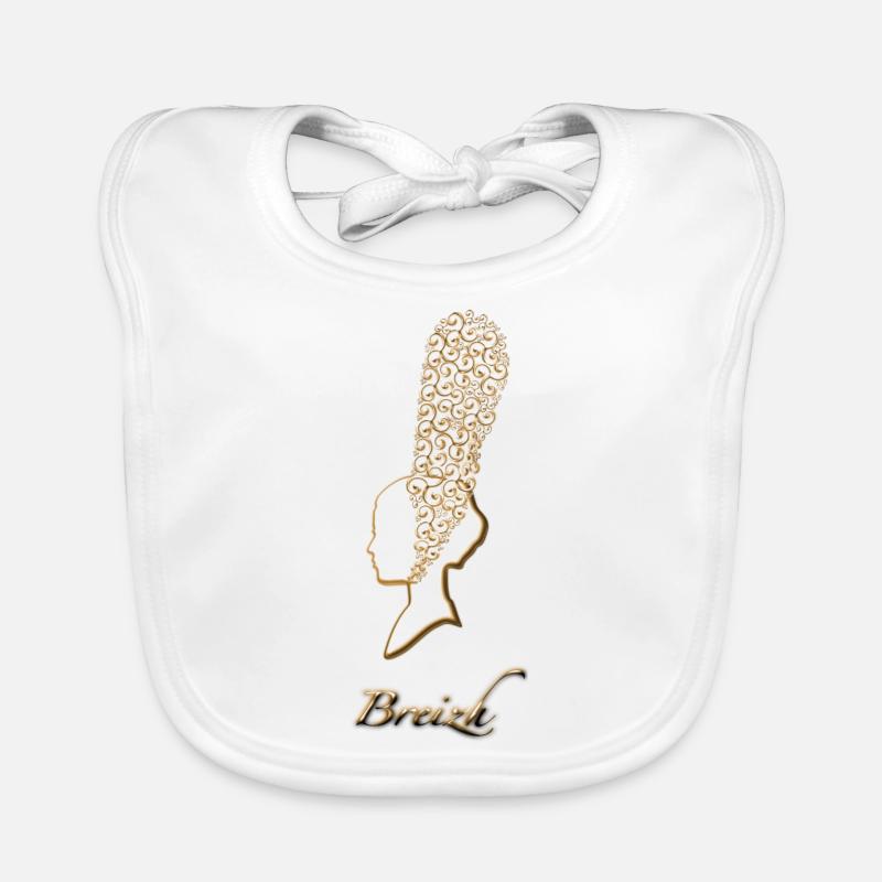 Bretagne - Bavoir bio Bébé - blanc