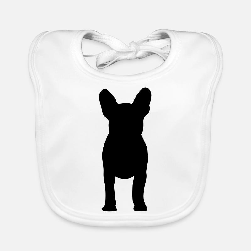 Bouledogue français - Bavoir bio Bébé - blanc