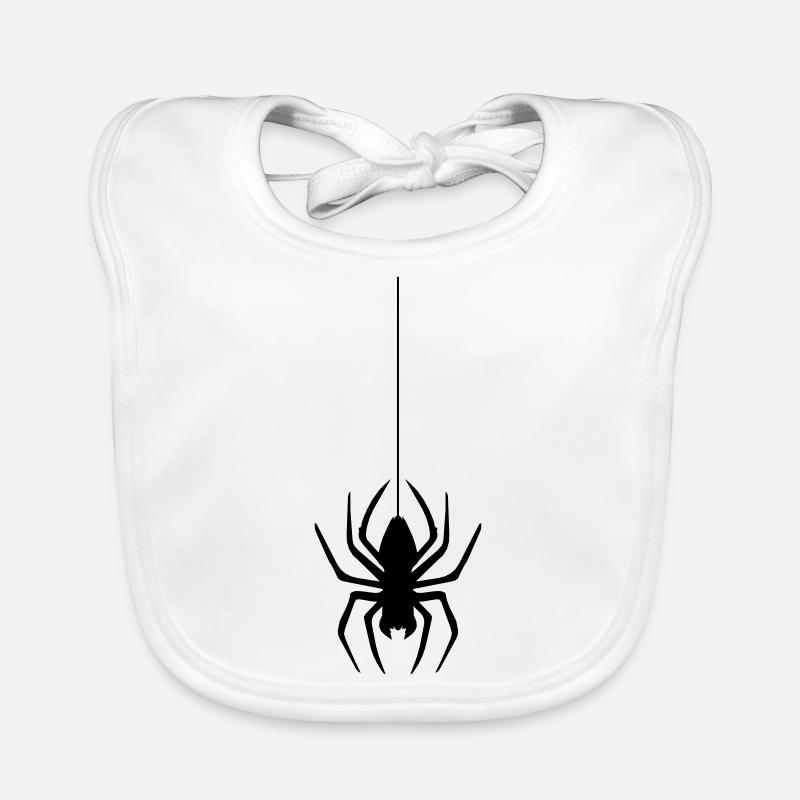 abseil thread spider web spider logo design disgust Organic Baby Bibs