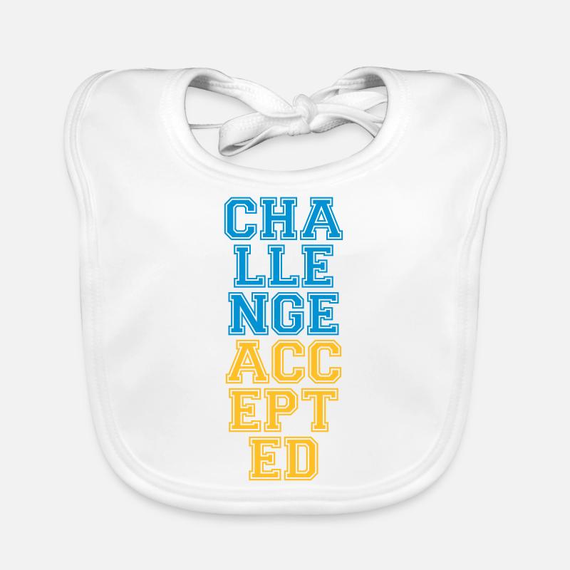 Cool Challenge Accepted Design Organic Baby Bibs