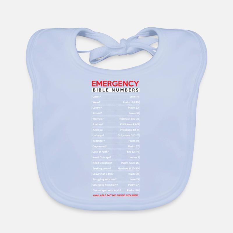 Numéros d'urgence de la bible Bavoir bio Bébé