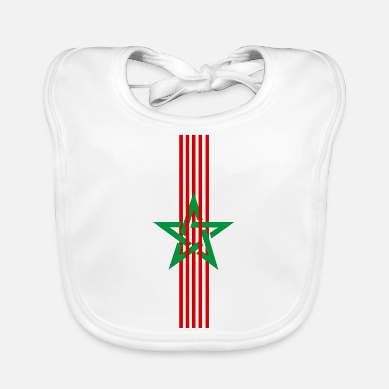Maroc - Bavoir bio Bébé - blanc