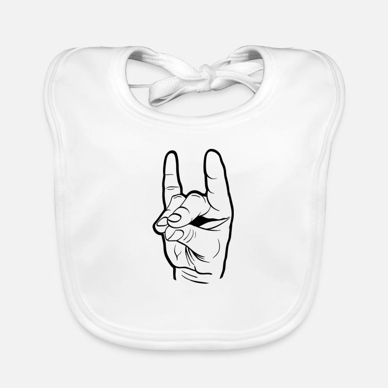 Geschenk Geste Silhouette Schweigefuchs Baby Bio-Lätzchen
