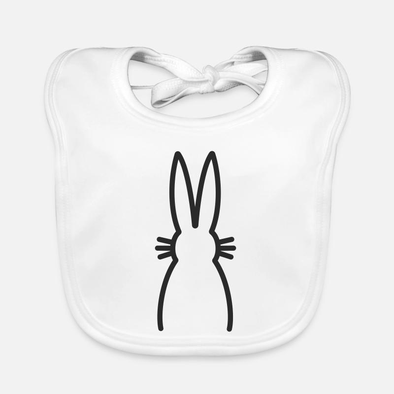 Lapin Lapin - Bavoir bio Bébé - blanc