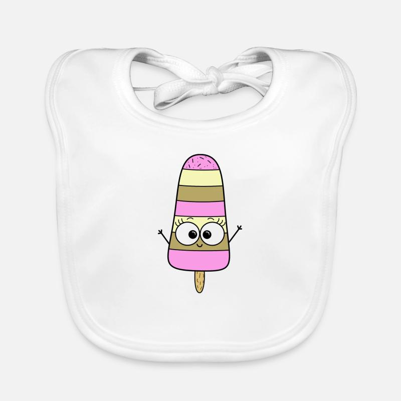 Glace - Bavoir bio Bébé - blanc