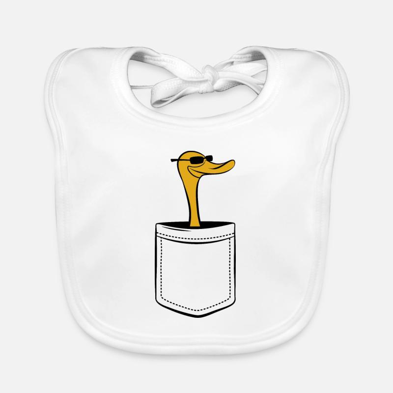 Mon canard dans ma poche - poche poitrine Bavoir bio Bébé