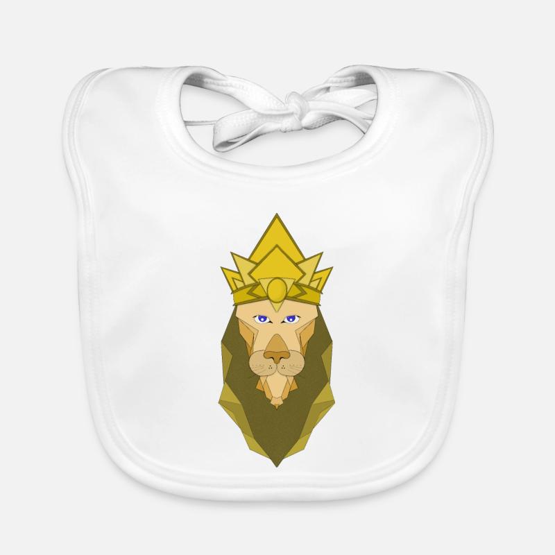 Polygonaler Kaiserlöwe Baby Bio-Lätzchen