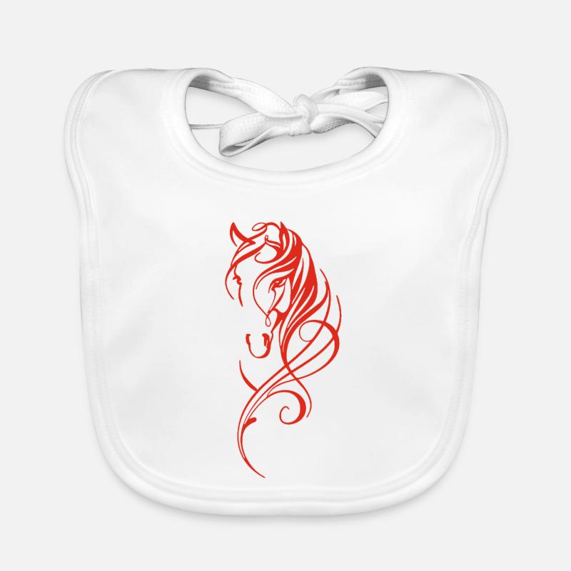 Red stylized chevas Organic Baby Bibs