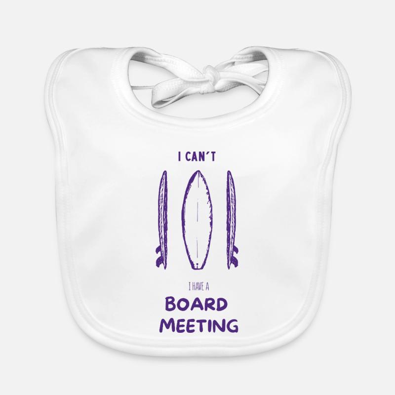 Surfing Board Meeting Organic Baby Bibs