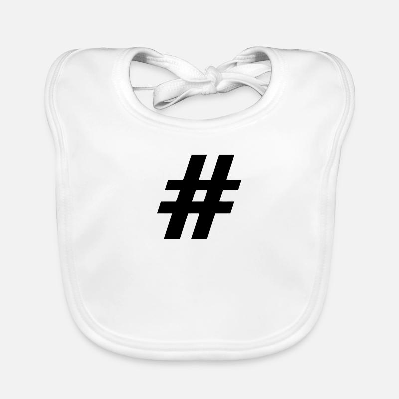 Hashtag personnalisable. Bavoir bio Bébé
