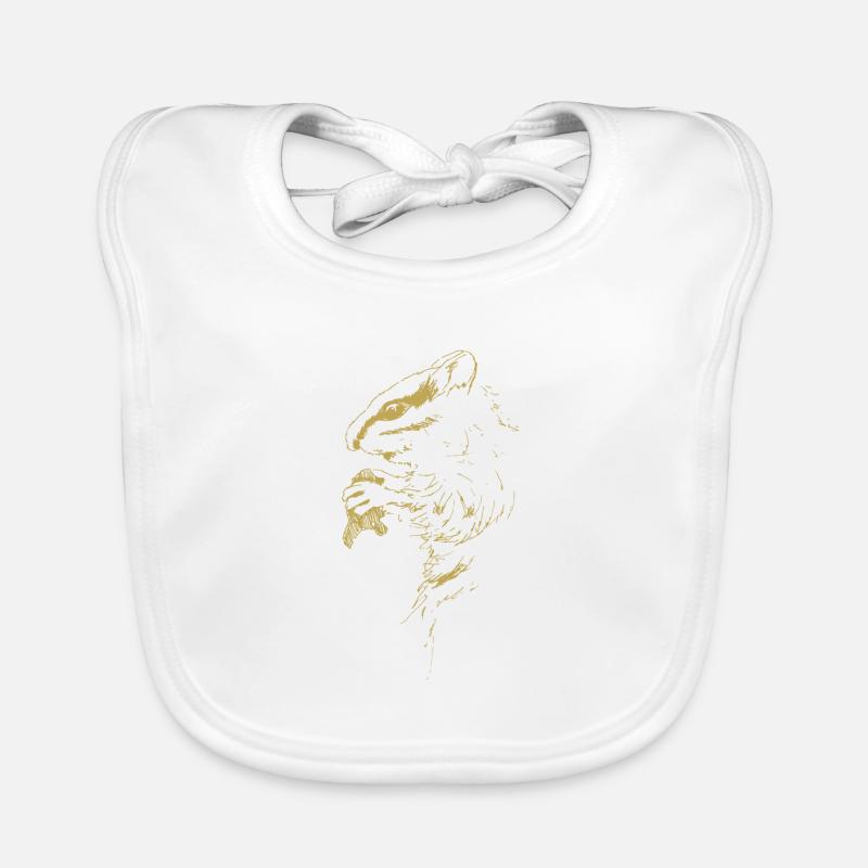 Illustrierte Designs mit Hörnchen Baby Bio-Lätzchen