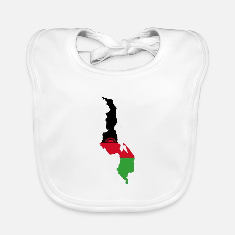 Malawi map flag flag Organic Baby Bibs