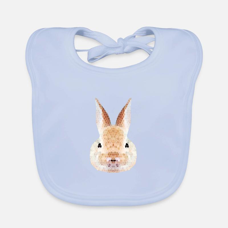 Polygone de lapin – Low Poly Bavoir bio Bébé