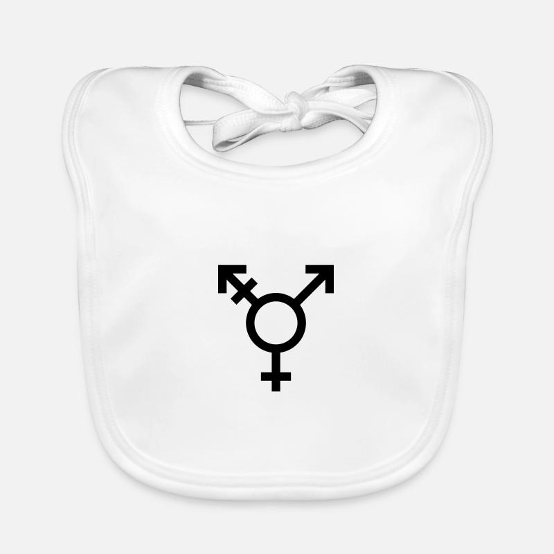 Queer - Divers, Man and Woman Icon / Symbol Organic Baby Bibs