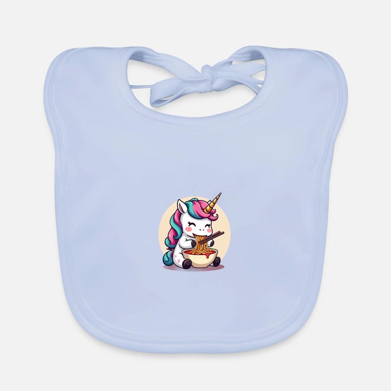 Süßes Einhorn ist japanischen Ramen Baby Bio-Lätzchen