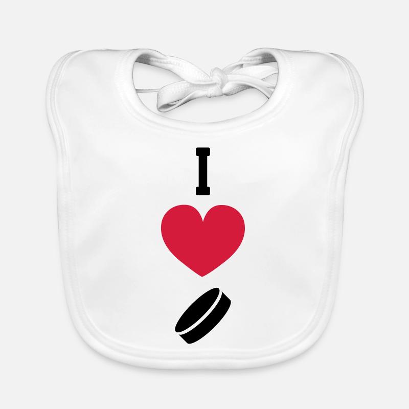 Eishockey Eisfläche Schlittschuh Puck Geschenk Baby Bio-Lätzchen
