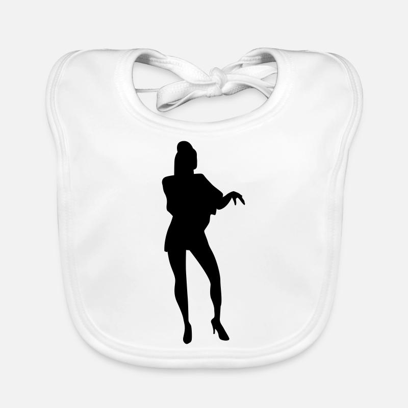 Conception de vecteur Singer and Dancer Silhouette Bavoir bio Bébé