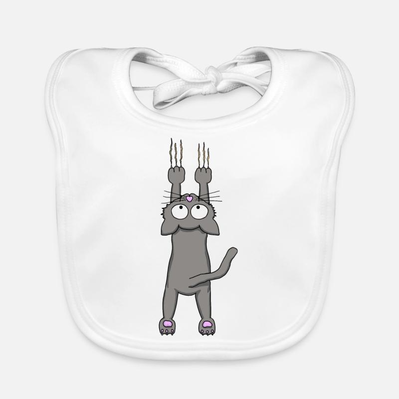 Gray cat Organic Baby Bibs