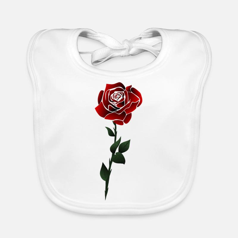 Roses Flower Organic Baby Bibs