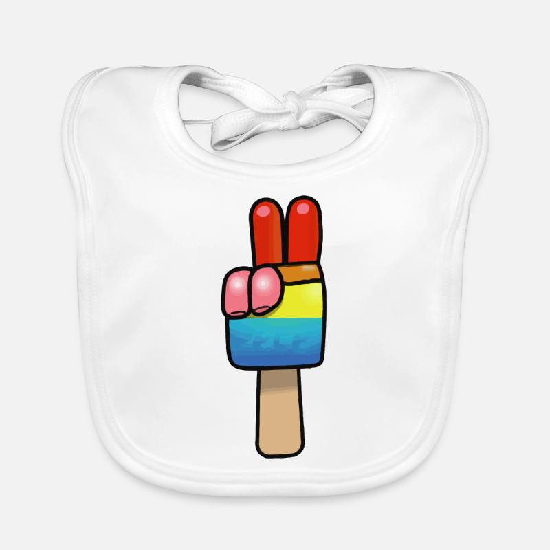 Popsicles Peace Sign Peace Organic Baby Bibs