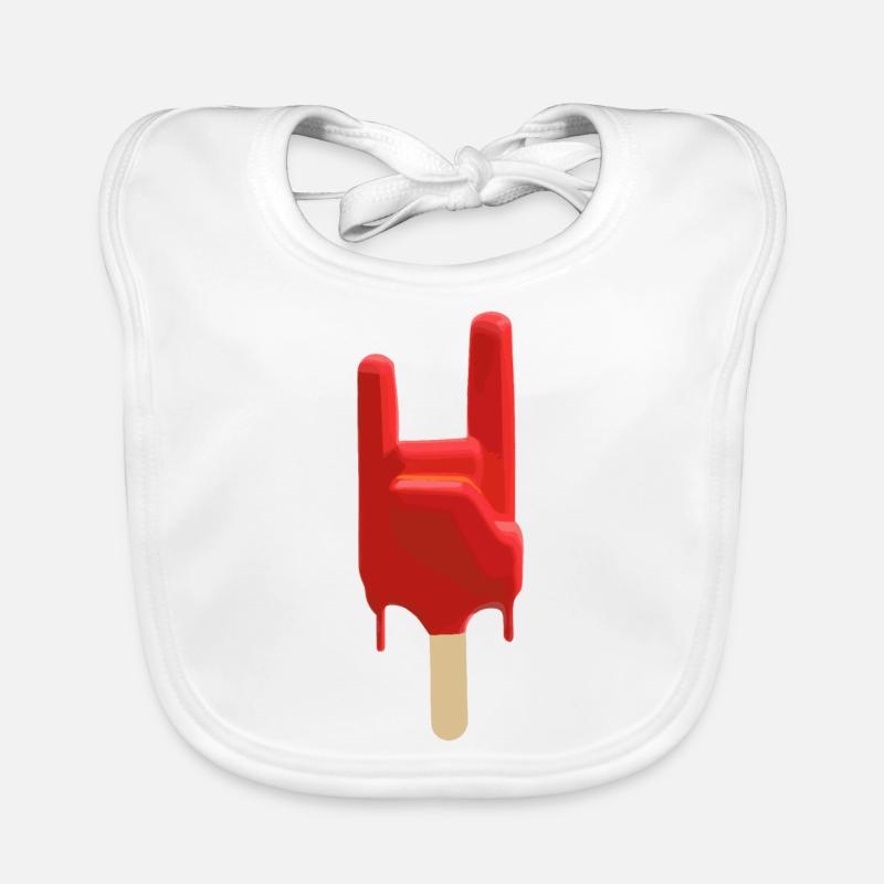 Rock Ice Mano cornuta Rock Symbol comme Popsicles Bavoir bio Bébé