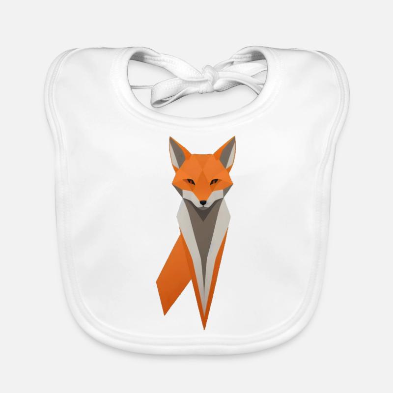 Conception géométrique du renard Bavoir bio Bébé