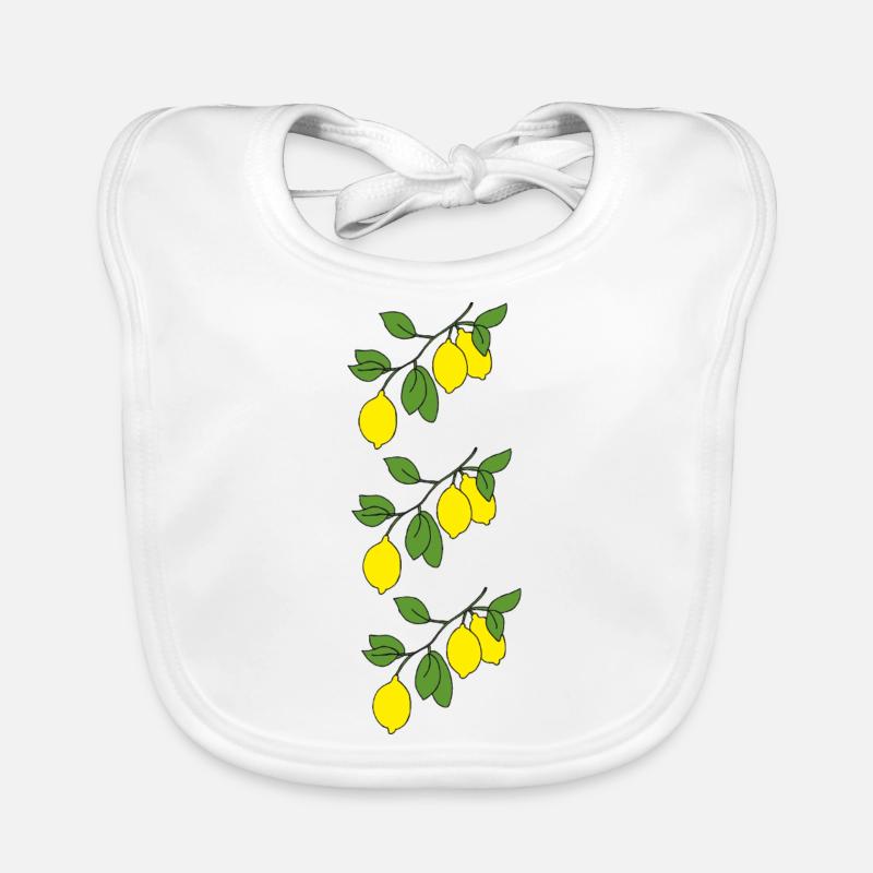 Lemon Sprigs Triple Organic Baby Bibs
