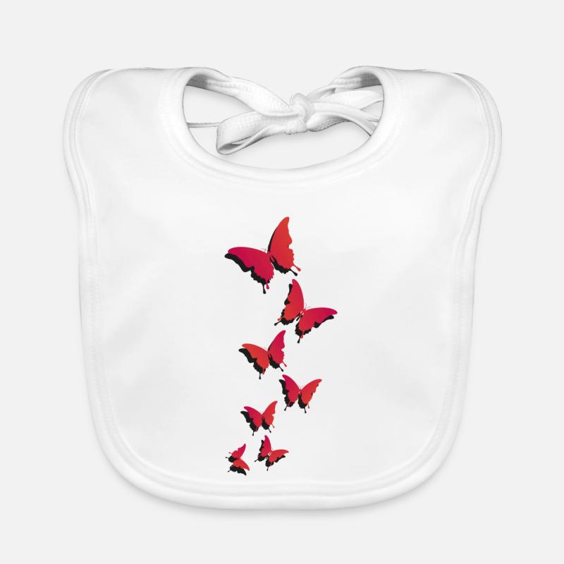 Fliegende Schmetterlinge - fliegende Schmetterlinge Baby Bio-Lätzchen