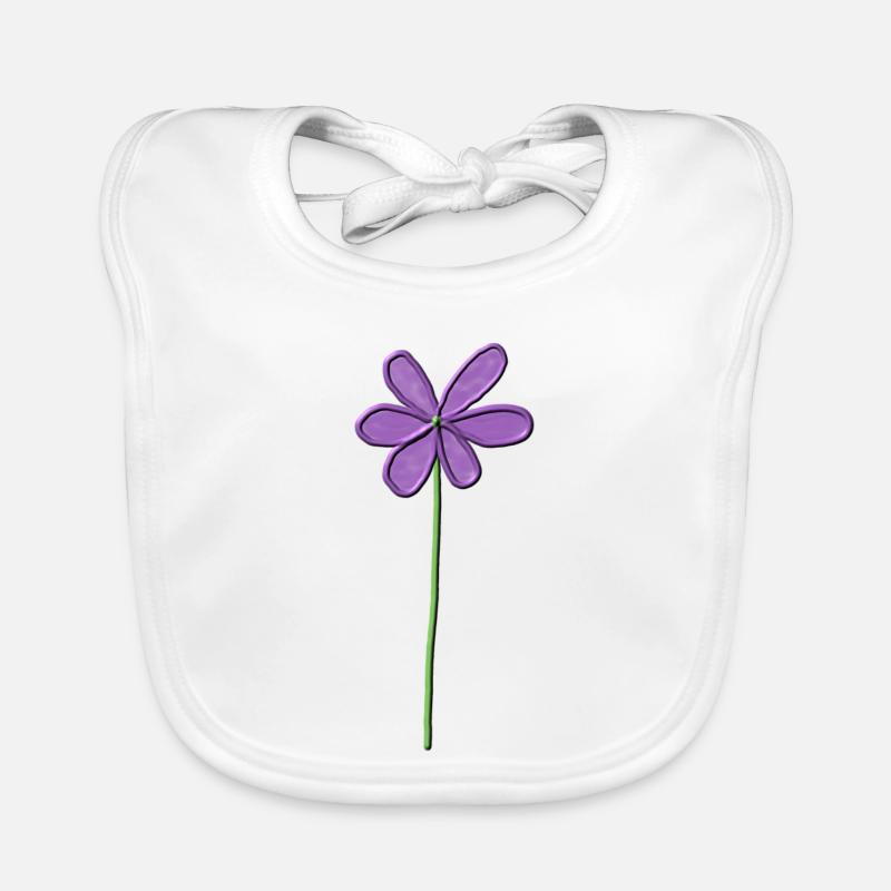 Fleur violette avec un léger dégradé Bavoir bio Bébé