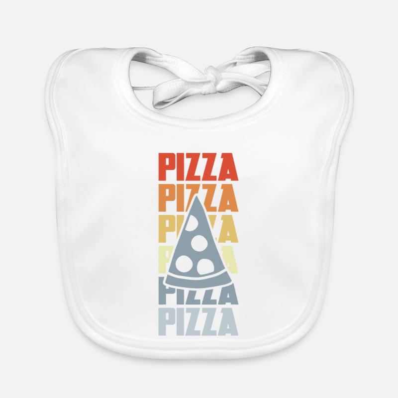 Retro Pizza Organic Baby Bibs