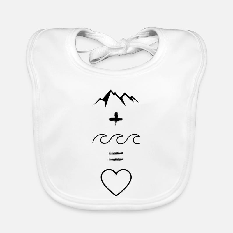 Berg und Meer Liebe Baby Bio-Lätzchen