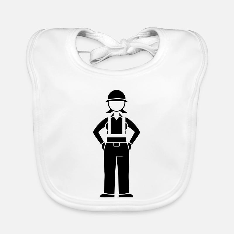 Ouvrier du bâtiment Construction de maison Bavoir bio Bébé