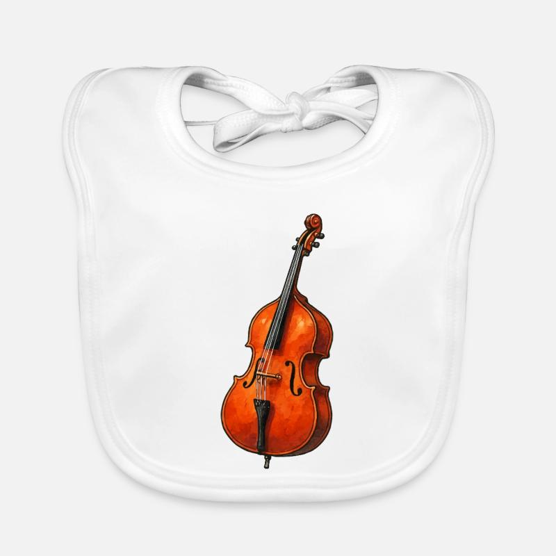 Violon aquarelle Bavoir bio Bébé