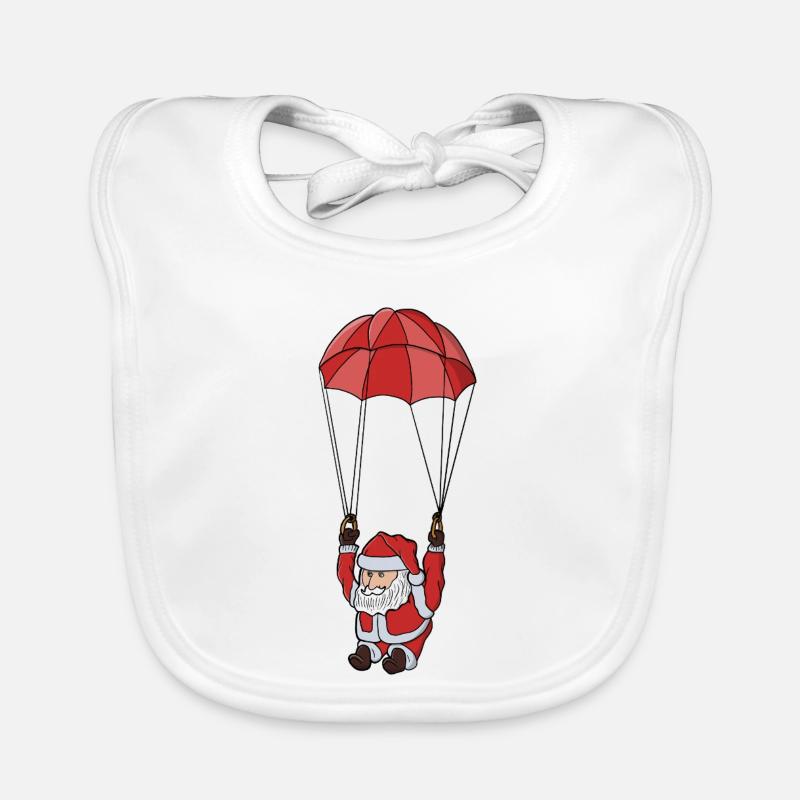 Parachutisme du Père Noël Bavoir bio Bébé