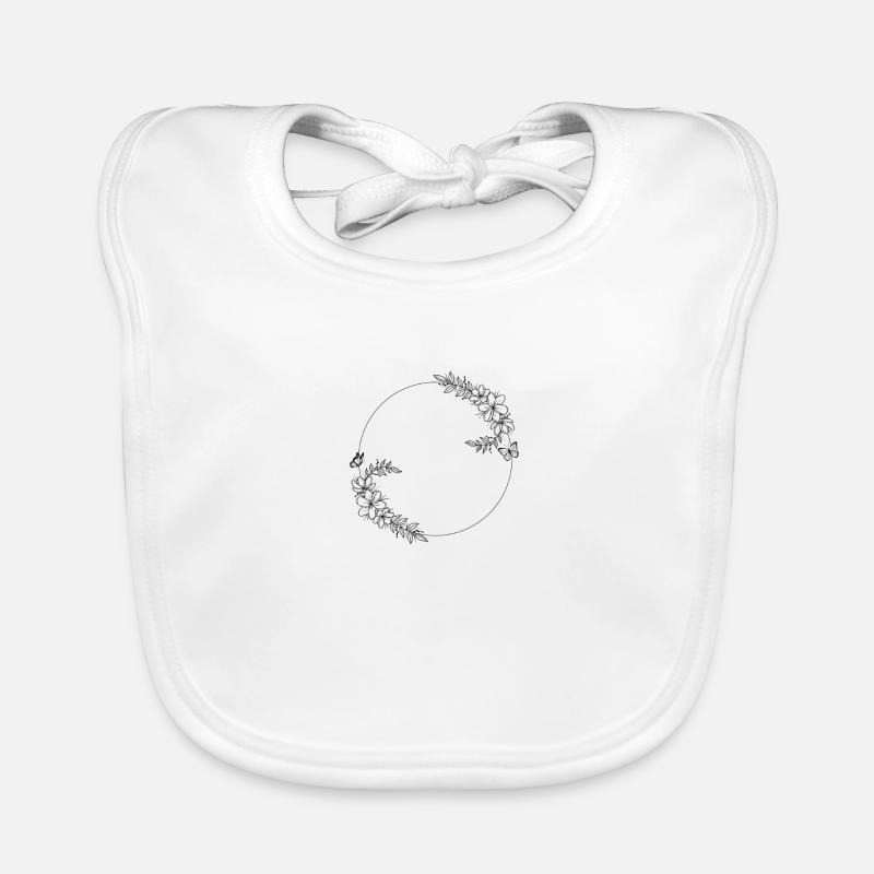 Cadre fleur Bavoir bio Bébé