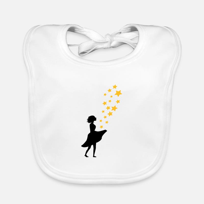 étoiles girly magie Bavoir bio Bébé