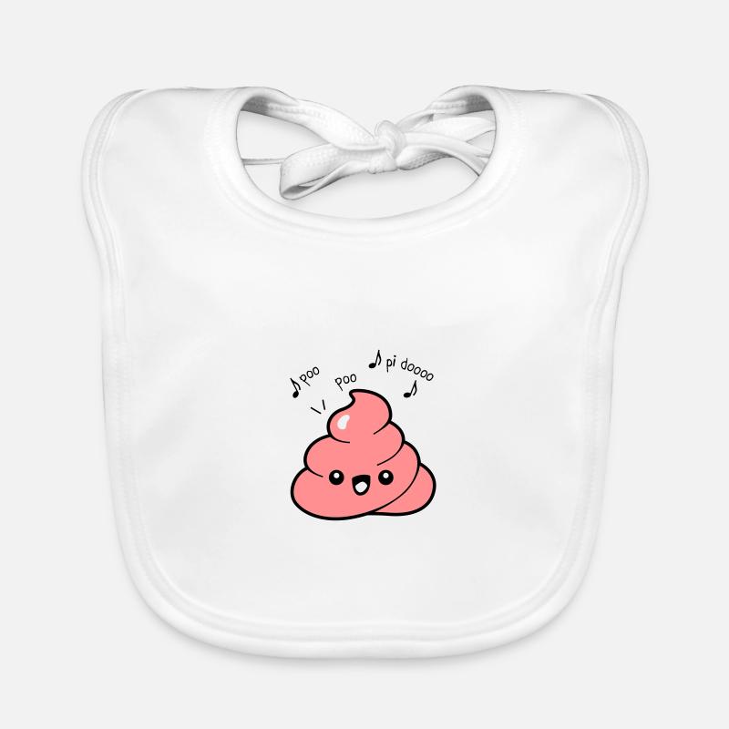 Emoji caca citations Bavoir bio Bébé