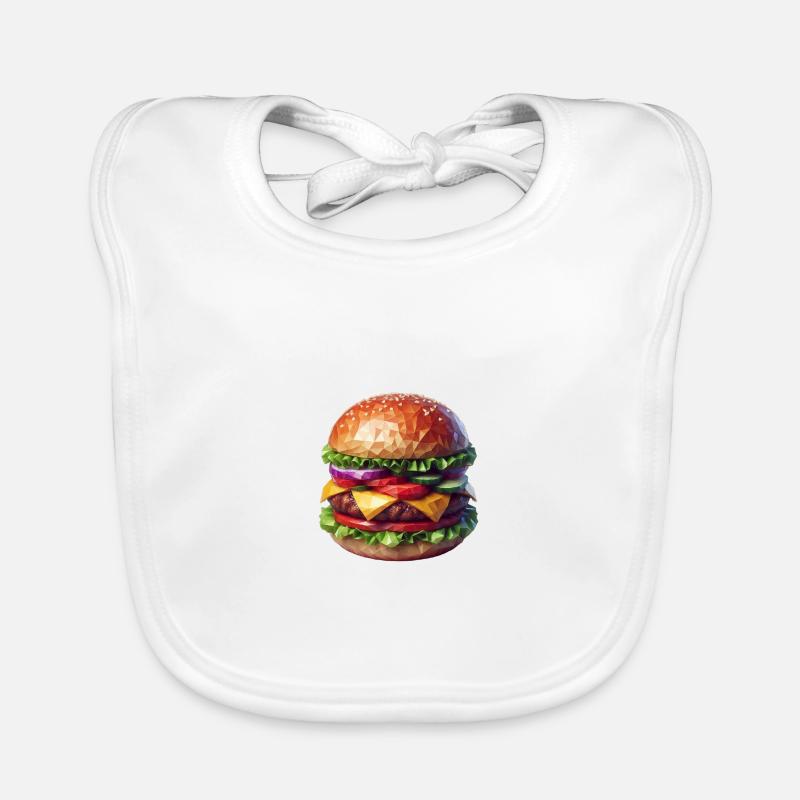 Burger Polygon Baby Bio-Lätzchen
