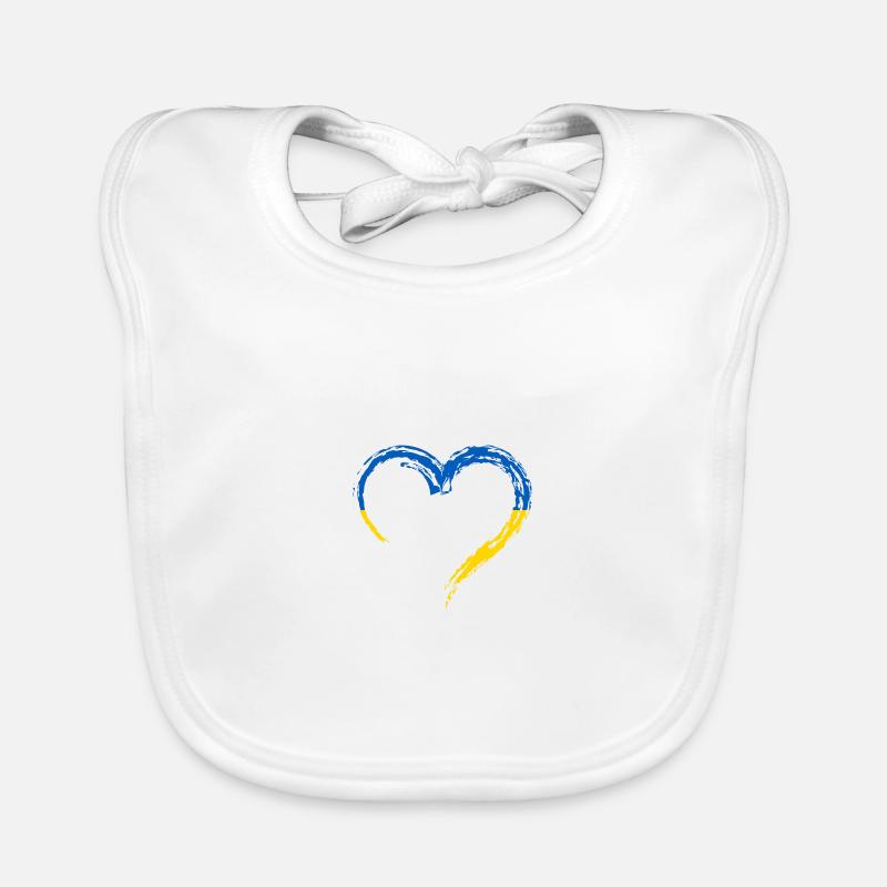 Ukraine Herz Baby Bio-Lätzchen