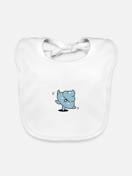 Kack kawaii - Baby Bio-Lätzchen - Weiß - Vorne