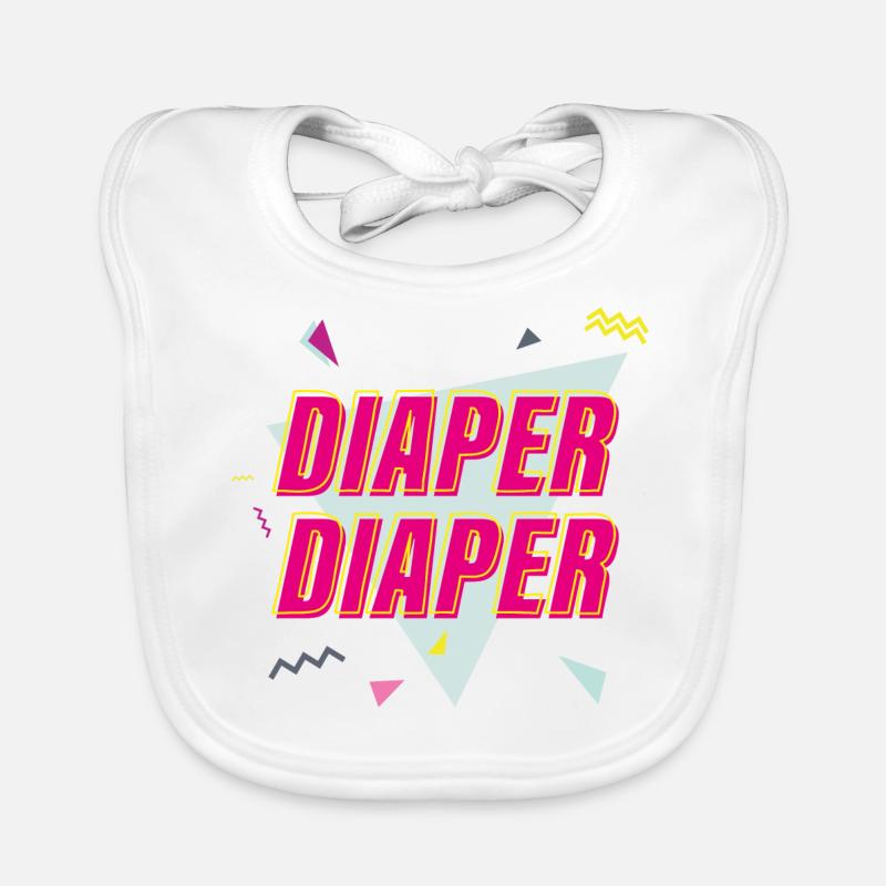 DIAPER DIAPER - Baby Bio-Lätzchen - Weiß