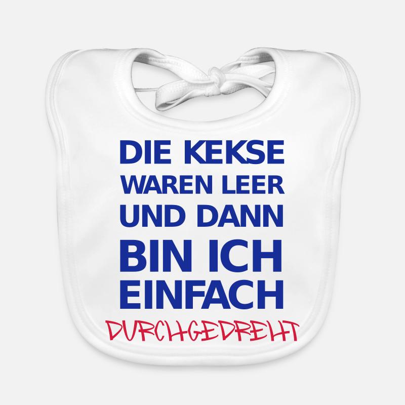Die Kekse waren leer und dann bin ich einfach ... Baby Bio-Lätzchen