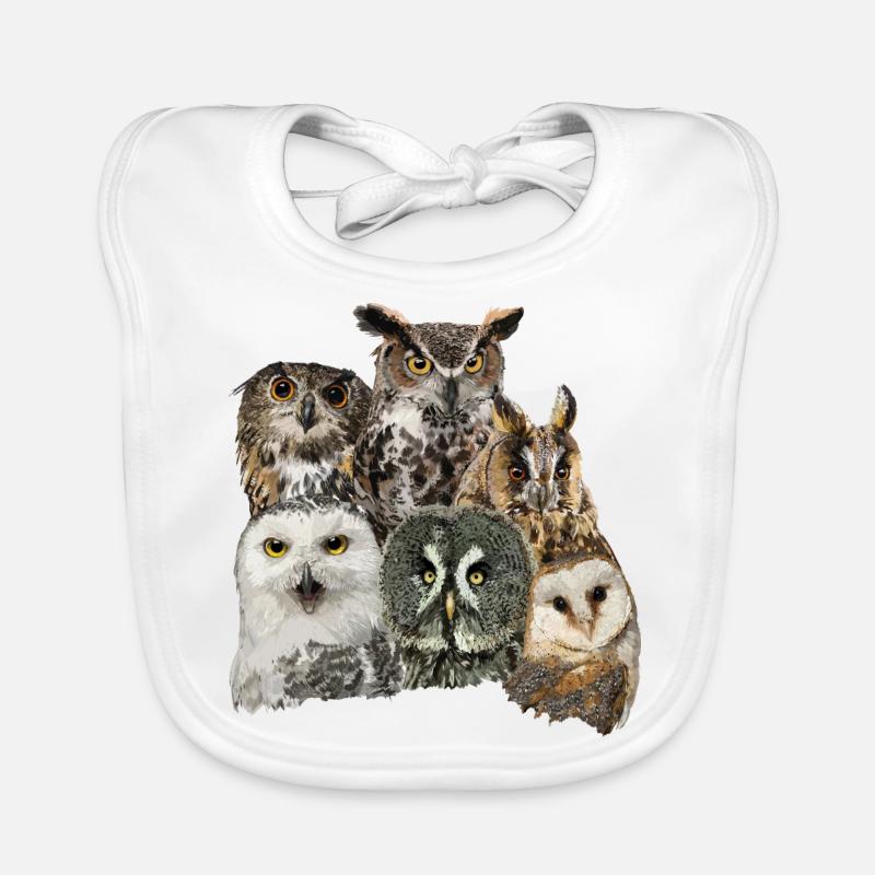 Eulen Baby Bio-Lätzchen