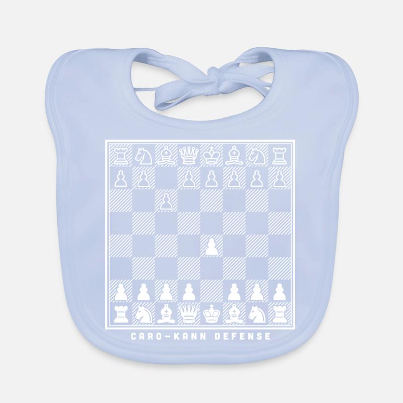joueur d’échecs d’ouverture d’échecs de karo kann Bavoir bio Bébé