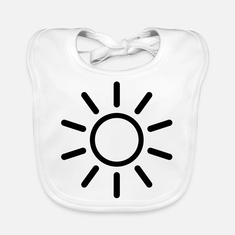 Sun line drawing shape Organic Baby Bibs